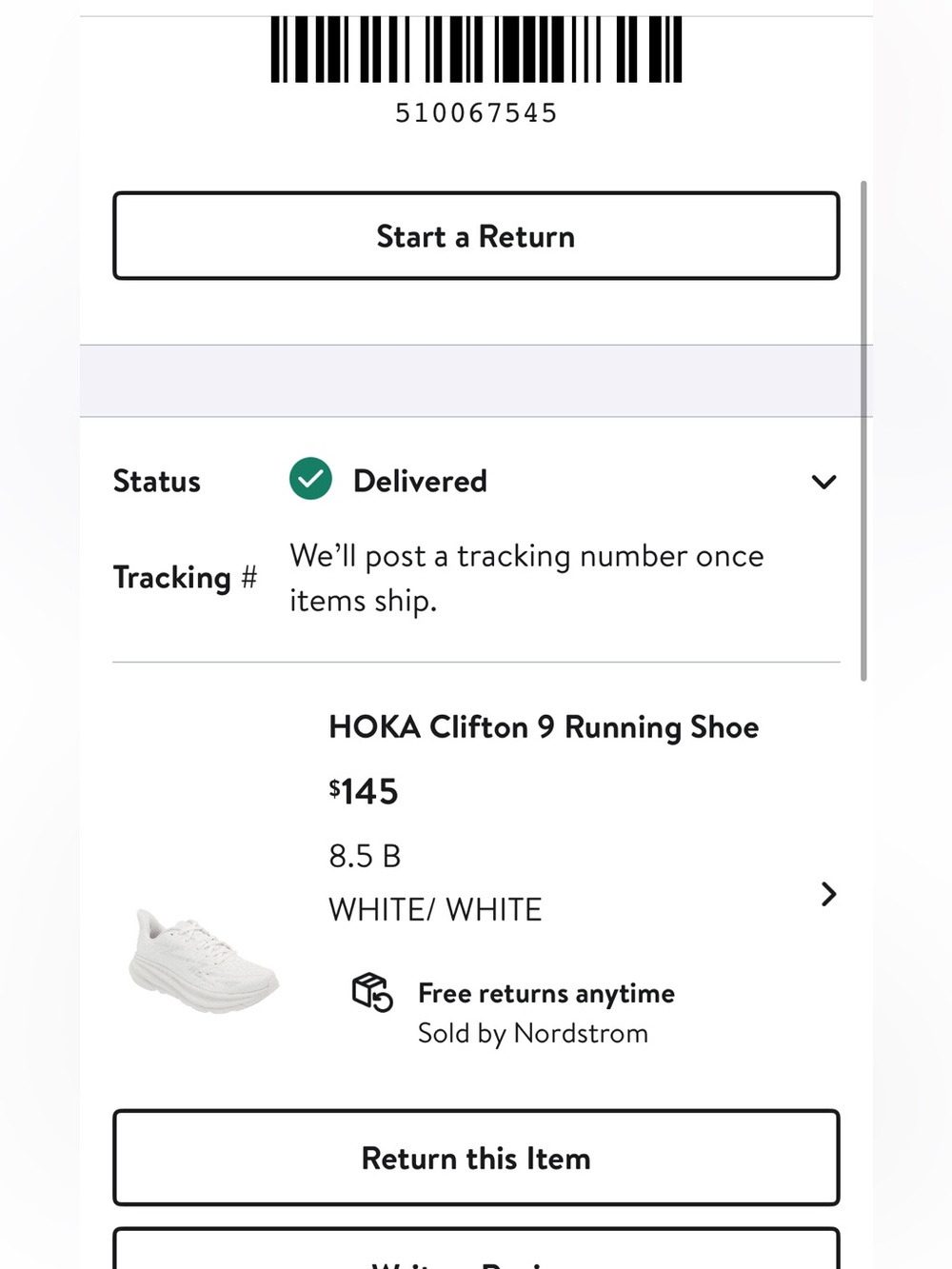Hike Clifton 9 running shoes